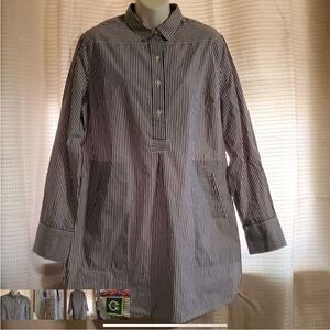 C. Wonder Black and White Striped Trench Coat